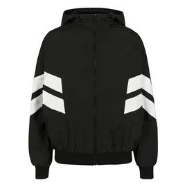 URBAN CLASSICS Damen Crinkle Batwing Jacket (TB2664-00050-0046) blk/wht XL