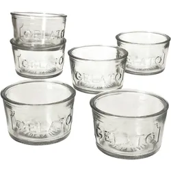 6er Set Gelato Eisbecher Glas 150ml