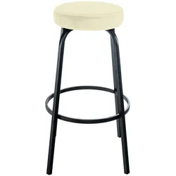DELUKE® Barhocker KOELN - Creme, Samt | Barhocker ohne Lehne Barstuhl Tresenhocker Tresenstuhl Kneipenhocker Kneipenstuhl