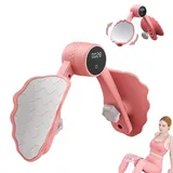 Oberschenkeltrainer Beckenbodentrainer für Frauen, Po Trainer Beintrainer für Damen Herren, Stärkeeinstellung mit DREI Gängen und Intelligenter Datenchip,Arm Rücken Trainingsgerät (Rosa)