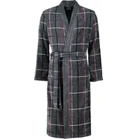 CAWÖ Bademäntel Herren Kimono Karo 4853 anthrazit-rot - 79 in anthrazit-rot - 79 | Gr.: S