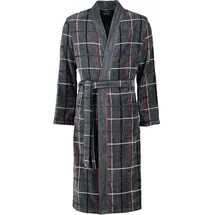 CAWÖ Bademäntel Herren Kimono Karo 4853 anthrazit-rot - 79 in anthrazit-rot - 79 | Gr.: S