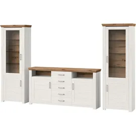 Set One by Musterring Wohnwand »York« Set, 3 Stk. tlg., weiß