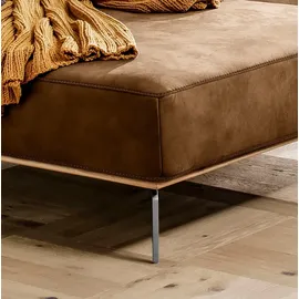 W.Schillig Ecksofa "run, Designsofa mit tollem Sitzkomfort, bequem, L-Form", braun (chocolate s37), B:319cm H:88cm T:178cm, Longlife Xtra-Leder Z73: Naturwalkleder der Luxusklasse aus den erlesensten Rohhäuten.