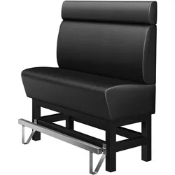 Gastro Hochbank | Schwarz | B:H 140 x 158 cm | Glatt | Leder | Bistro Hochbank, Thekenbank