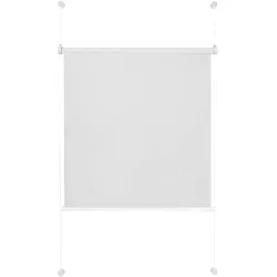 Ondeco Tageslicht Rollo ohne Bohren Klemmrollo Alternative Plissee Klemmfix Sichtschutz Sonnenschutz Farbe: Weiß, Größe: 90x210 cm