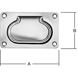 Einlass-Kistengriff Stahl verzinkt, 130 x 70mm, ähnlich DIN 3135
