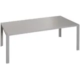 MCW Alu-Esstisch MCW-N40, Tisch Bistrotisch Gartentisch Balkontisch, wetterfest 180x80cm ~ hellgrau