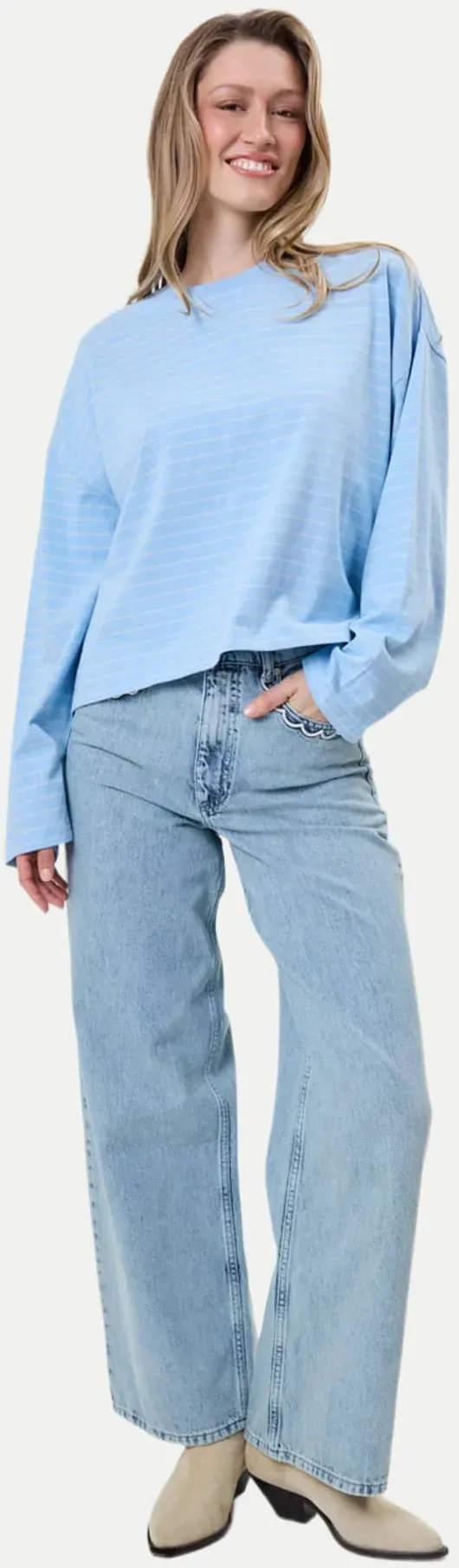 Regular Longsleeve Hot Girls Blau L