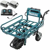 Makita DCU180 - Batteriebetriebene Motorschubkarre auf Rädern - mit Rohrrahmen - Akku 5Ah/18V(2x18v)