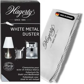 Hagerty White Metal Duster I 100% Baumwolltuch für die Reinigung von Edelstahl I Poliertuch I Putzlappen aus Baumwolle I Anti-Anlauf-Effekt I Für Gegenstände aus weißem Metall
