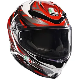 AGV K6 S Reeval E2206 Mplk Integralhelm - White / Red / Grey - XS