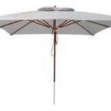 anndora® Sonnenschirm Gastronomie Biergarten 4 x 4 m Silber Grau Garten Terasse