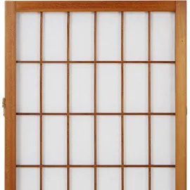 Homestyle4u Paravent Raumteiler 4 teilig Holz Braun Sichtschutz Trennwand - Braun