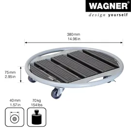 Wagner-System VENEZIA WPC Pflanzenroller Ø 38 x 7,5 cm