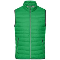 Men's Down Vest Leichte Daunenweste im klassischen Design grün/grau, Gr. M