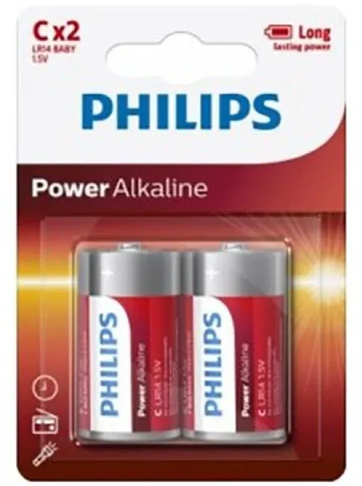 PHILIPS - POWER ALKALINE PILA C LR14 BLISTER * 2
