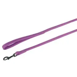 KARLIE Hundeleine Buffalo aus Leder, L:100 cm x 18 mm, violett