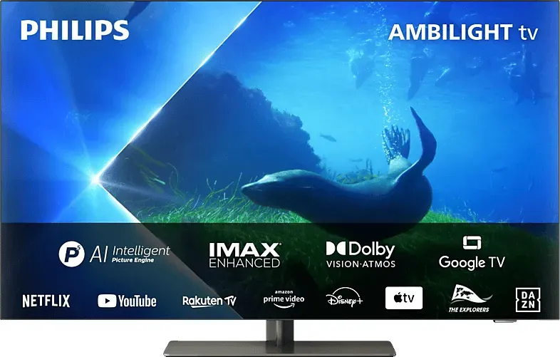 PHILIPS 65OLED808/12 4K OLED Ambilight TV (Flat, 65 Zoll / 164 cm, 4K, SMART TV, Ambilight, GoogleTV)