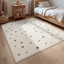 HANSE HOME Kinderteppich HANSE HOME "Funny Dots", beige (creme, multifarben), B:120cm H:8mm L:170cm, Polypropylen, Teppiche, Kinderteppich, Spielteppich, Kinderzimmer, Kurzflor, Spielunterlage, auch in rund