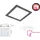 Aigostar Eckige LED Einbauleuchte 12 W schwarz Aluminium 170 x 170 x 22mm 1020 Lumen Warmweiß