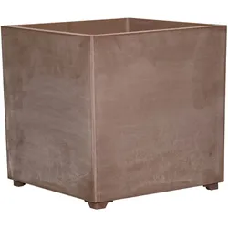 ArtPlast - Kubischer Topf 40x40 cm ohne Löcher terrakotta