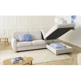 Smart Ecksofa mit Schlaffunktion ¦ grau ¦ Maße (cm): B: 262 H: 90 T: 195.0