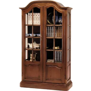 Xlmoebel Vitrine Wohnzimmer-Schrank aus Massivholz Vaccari cav giovanni Glas - Neu (1-St., Anrichte) Hergestellt in Europa braun