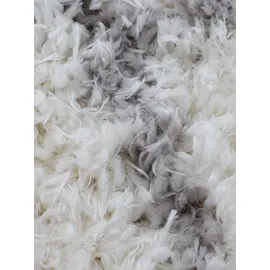 carpetfine Hochflor-Teppich CARPETFINE "Eddy", weiß, H:30mm Ø:250cm, Polyester, Teppiche, Fransenteppich, Shaggy Langflor mit Fransen, starke Größenauswahl, Wohnzimmer