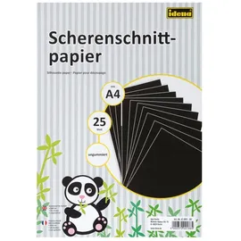 IDENA Scherenschnittpapier DIN A4 25 Blatt ungummiert 80 g/m2