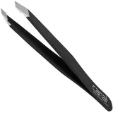 Canal Haarpinzette schräg schwarz rostfrei 95 mm