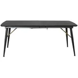 Livetastic Gold Esstisch 85x180/220cm inkl. Zusatzplatten schwarz. - Schwarz