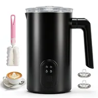 Milchaufschäumer Elektrisch, 4-in-1 Automatische Milchschäumer, 350 ml Milchwärmer für Heißen und Kalten, Milk Frother Electric, Automatische Abschaltung Milchaufschäumer für Latte, Cappuccino