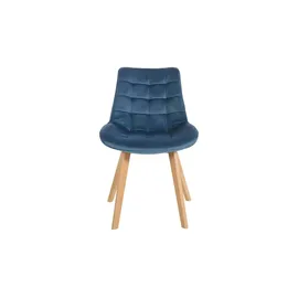 CLP Esszimmerstuhl Brook Samt blau