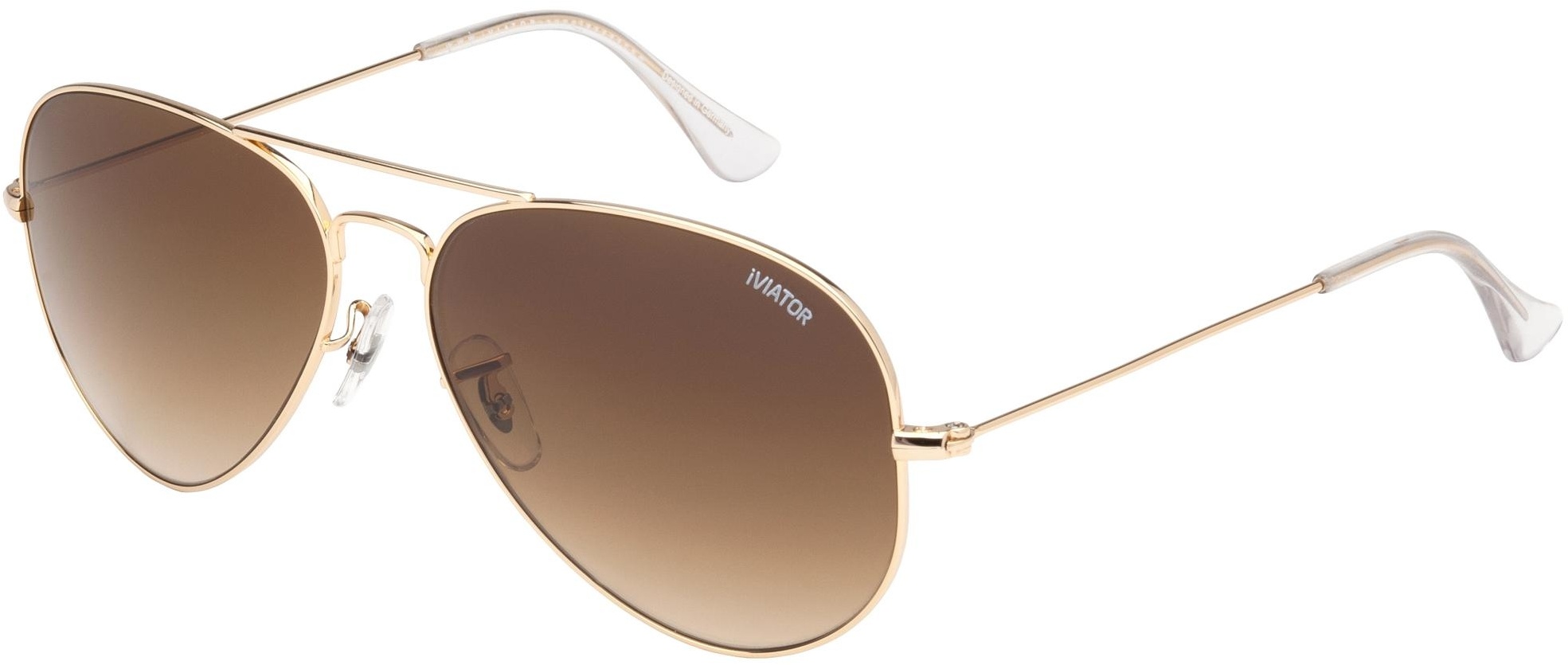 iVIATOR Sunglasses-Gold-114 Gradient Brown - Unisex