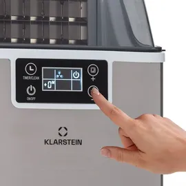Klarstein Eiswürfelmaschine für Zuhause Camping Gastro, Schnelle Mini Eiswürfelmaschine Klein, Profi Eismaschine für Große Kleine Klare Eiswürfel, Selbstreinigend mit 3,2l Eiswürfelbehälter,