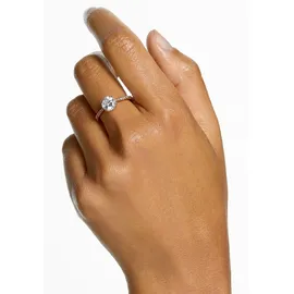 Swarovski Stilla Cocktailring, Rosé Vergoldeter Damenring mit Strahlenden Swarovski Kristallen