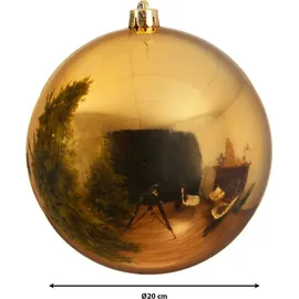 buttinette Christbaumkugel, gold, 20 cm Ø
