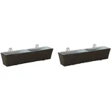 vidaXL Balkon 80 x 17 x 17 cm Schwarz