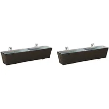 vidaXL Balkon 80 x 17 x 17 cm Schwarz