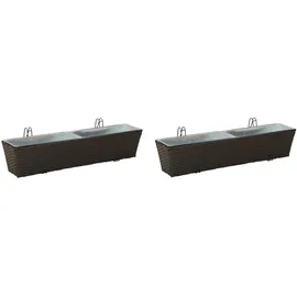 vidaXL Balkon 80 x 17 x 17 cm Schwarz