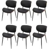 MCW Esszimmerstuhl MCW-O45 Kunstleder schwarz 6er Set