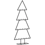 vidaXL Metall-Weihnachtsbaum für Dekorationen Schwarz 90 cm Modell 1