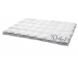HANSKRUCHEN GmbH HANSKRUCHEN® Wolke 7 Daunendecke 240x220 cm extra leicht 90% Daunen waschbar Allergiker Kassettendecke atmungsaktiv Bettdecke weiß - Weiß