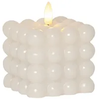 MARELIDA LED Kerze Bubble 9,5 cm weiß
