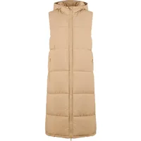 URBAN CLASSICS Long Hooded Puffer Weste Union Beige L