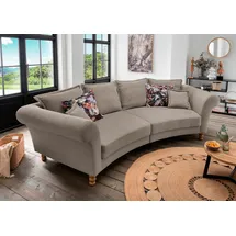 Home Affaire Big-Sofa HOME AFFAIRE "Tassilo geschwungene Formensprache, bequem, Mega Sofa, Breite 350cm", braun (hellbraun), B:350cm H:95cm T:110cm, 100% Polyester, Sofas, Big-Sofa