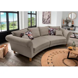 Home Affaire Big-Sofa HOME AFFAIRE "Tassilo geschwungene Formensprache, bequem, Mega Sofa, Breite 350cm", braun (hellbraun), B:350cm H:95cm T:110cm, 100% Polyester, Sofas, Big-Sofa