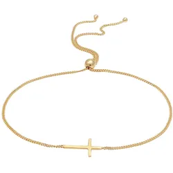 Elli Kreuz Glaube Symbol Kugel Verstellbar 925 Silber Gold Damen 