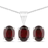 vira jewels Ohrstecker Vira Jewels Silber 925 rhodiniert rot 3,15